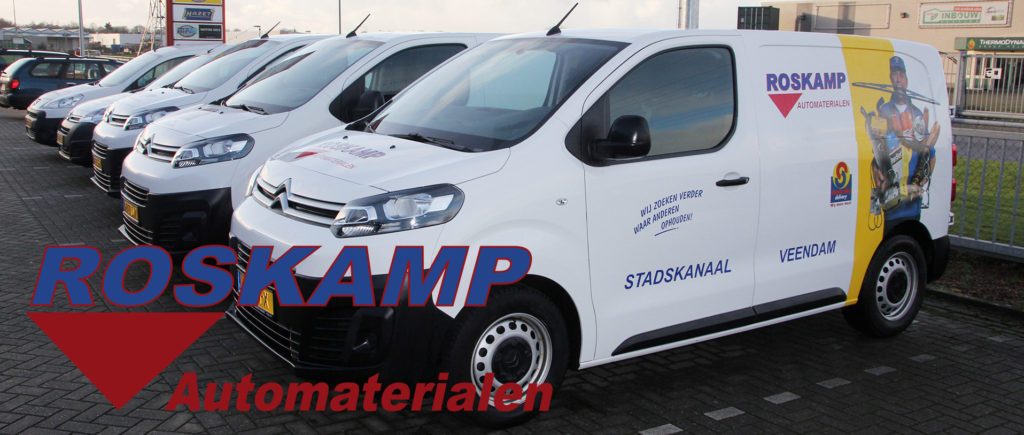 Roskamp Automaterialen Service met logo Same Day Delivery